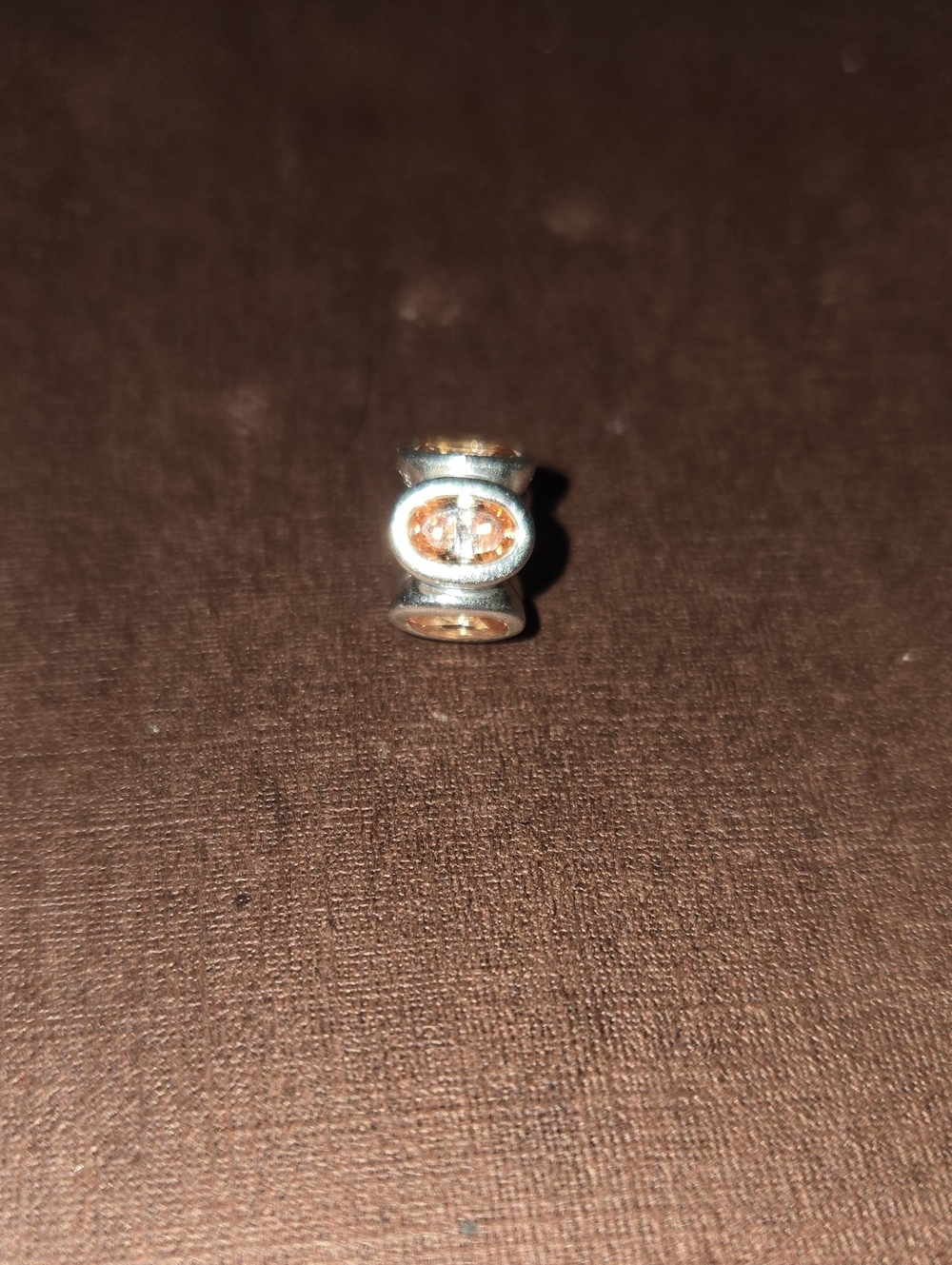 Retired Pandora Sterling Silver Champagne Zirconia Oval Lights Bead - 790311CCZ